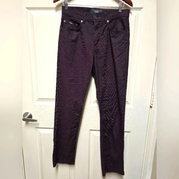 Men's BRAX Feel Good Cooper Fancy Straight Leg Jean Burgun Maroon - Size 30 x 34 - Picture 1 of 16